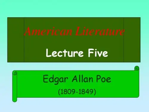 美国文学课件(Poe)