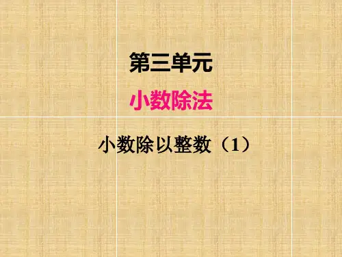 部编人教版五年级数学上册《小数除法小数除以整数(2)》PPT教学课件