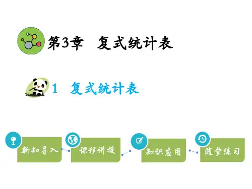 人教版《复式统计表》(完美版)PPT课件1