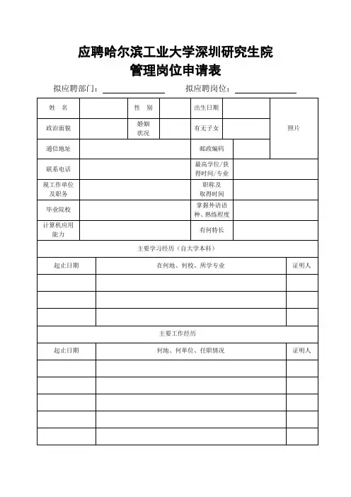 应聘哈尔滨工业大学深圳研究生院