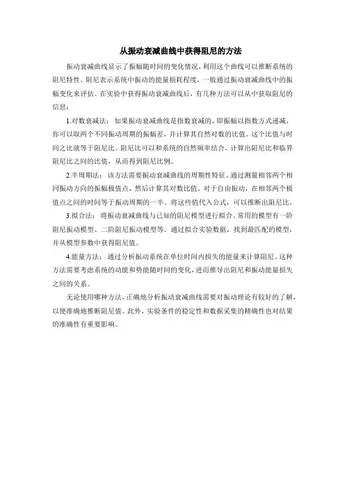 从振动衰减曲线中获得阻尼的方法