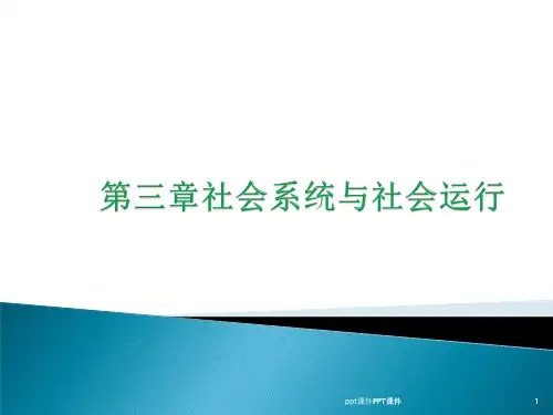 第三章 社会系统与社会运行  ppt课件