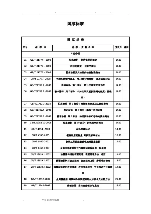 防腐国家标准