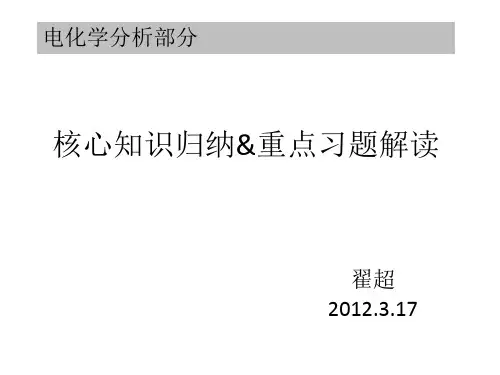 核心知识归纳_重点习题解读_仪器分析2012年春季_