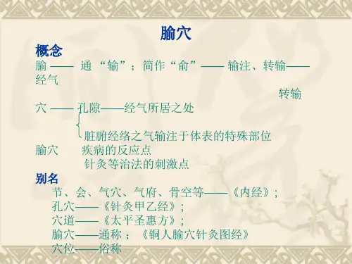 腧穴总论针灸学课件南京中医药大学