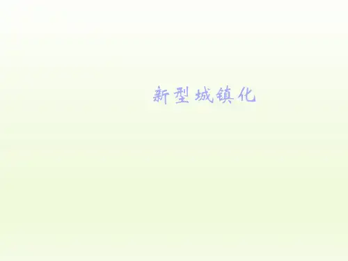 高中地理讲座：新型城镇化课件