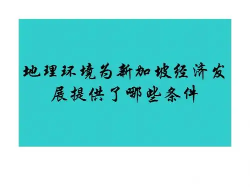 高中地理 地理环境为新加坡经济发展提供了哪些条件