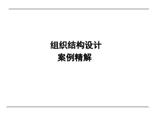 组织结构设计案例讲解课件
