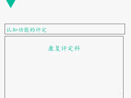 认知功能的评定  ppt课件
