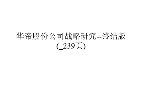 华帝股份公司战略研究--终结版(_239页)