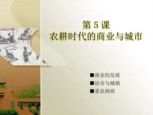 农耕时代的商业与城市PPT课件