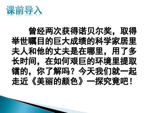 第9课《美丽的颜色》课件统编版语文八年级上册