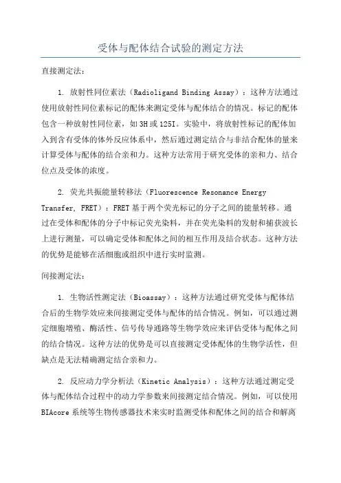 受体与配体结合试验的测定方法