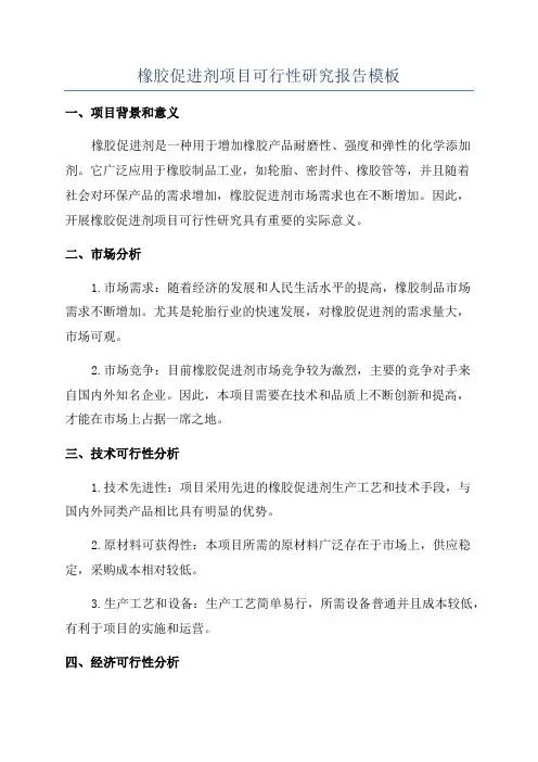 橡胶促进剂项目可行性研究报告模板