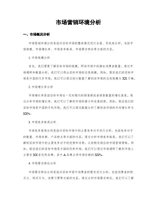 市场营销环境分析