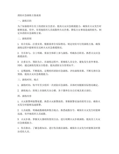 消防应急演练方案桌面