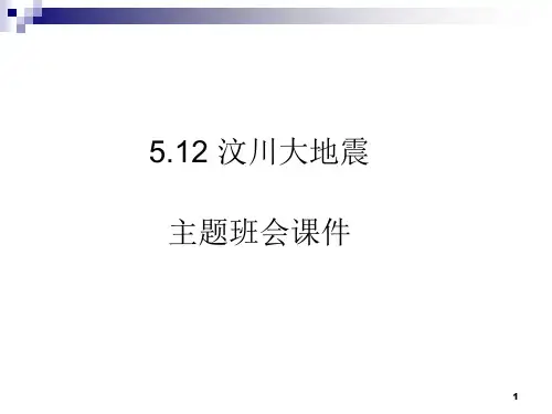 汶川大地震-主题班会精品课件