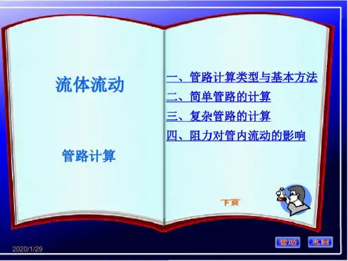 环工工原理流体流动管路计算