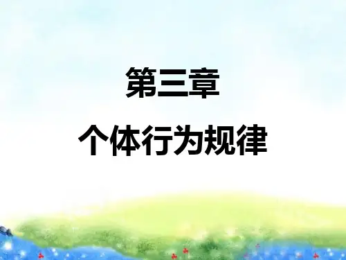 个体行为规律