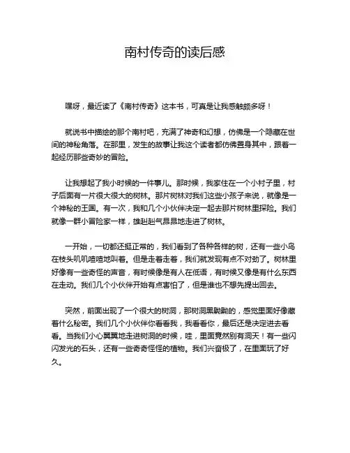 南村传奇的读后感
