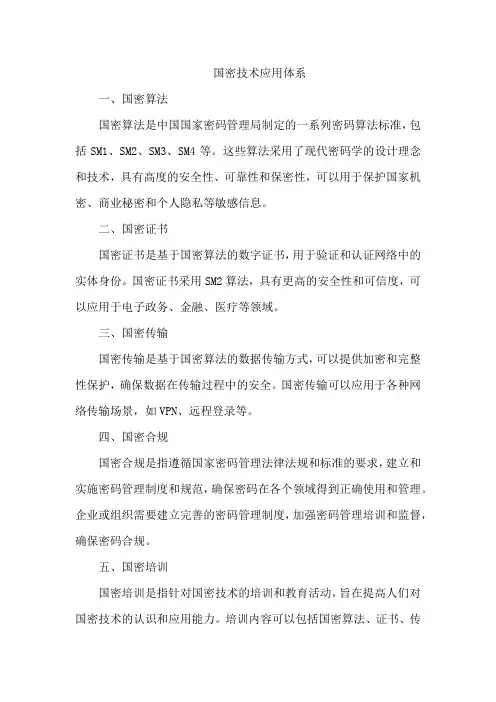 国密技术应用体系