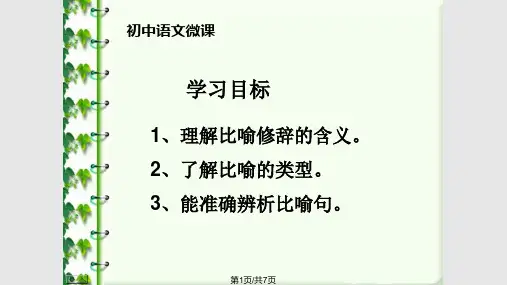 微课比喻修辞PPT课件