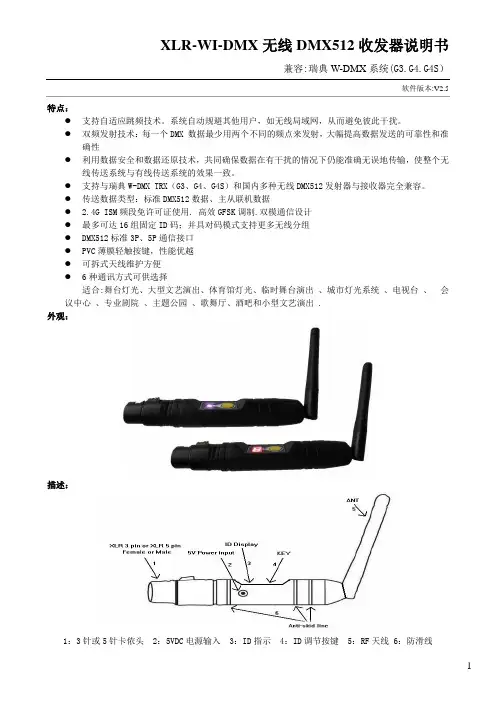 XLR-WI-DMX无线DMX512收发器