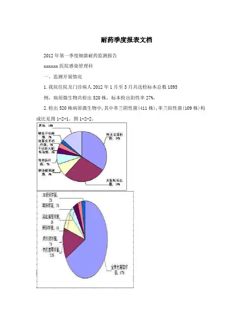 耐药季度报表文档