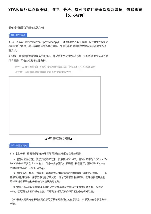 XPS数据处理必备原理、特征、分析、软件及使用最全教程及资源，值得珍藏【文末福利】