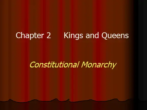 Chapter 2 Kings and Queens 英美文化概论 教学课件