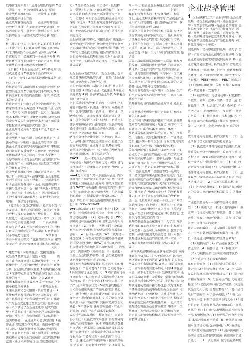 企业战略管理