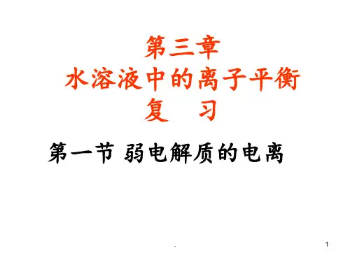高中化学选修4第三章复习PPT课件