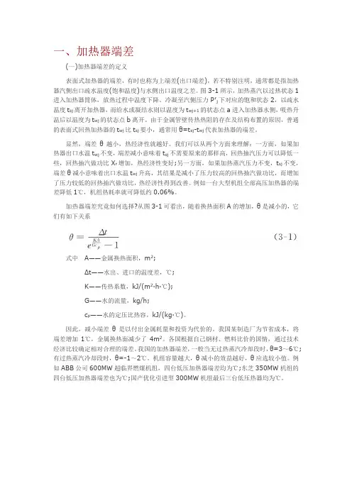 加热器端差