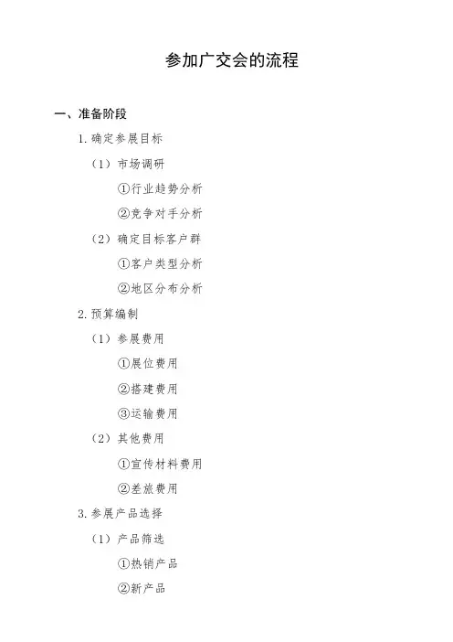 参加广交会的流程