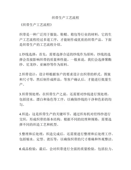 织带生产工艺流程