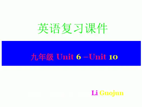 2011年中考英语复习九年级U6-10