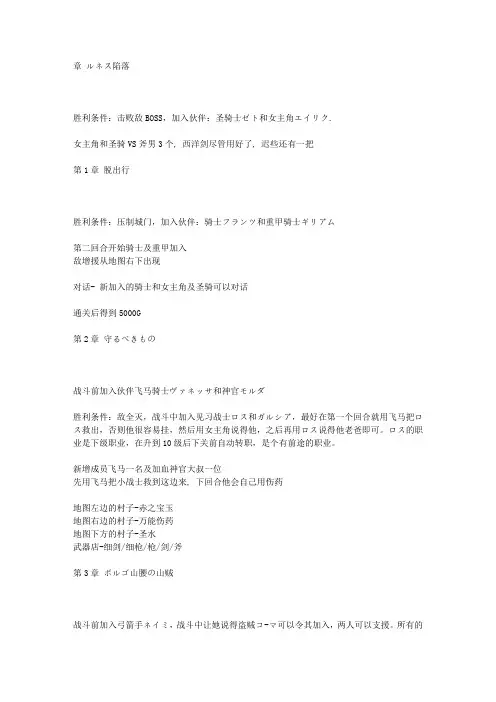 圣魔之光石攻略