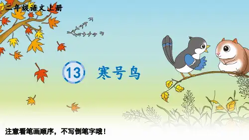 二年级上册语文生字教学ppt寒号鸟PPT[部编版]优质公开课