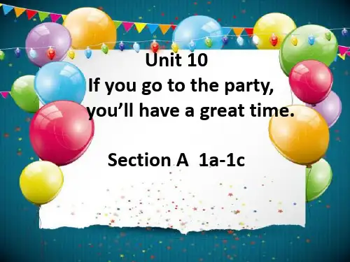 人教版英语八年级上册 Unit10 Section A 1a1c 课件 (共23张PPT)