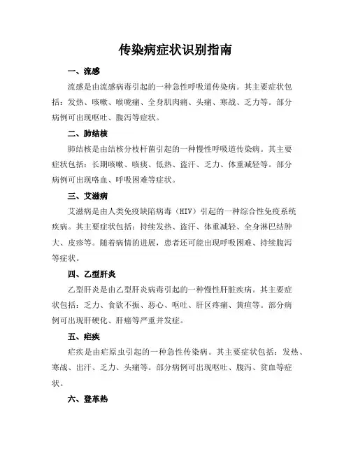 传染病症状识别指南(2)