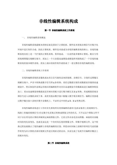 非线性编辑系统构成