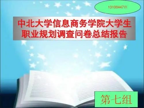 大学生职业规划调查问卷总结报告