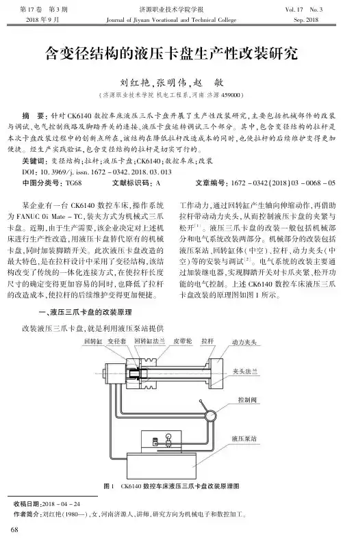 含变径结构的液压卡盘生产性改装研究