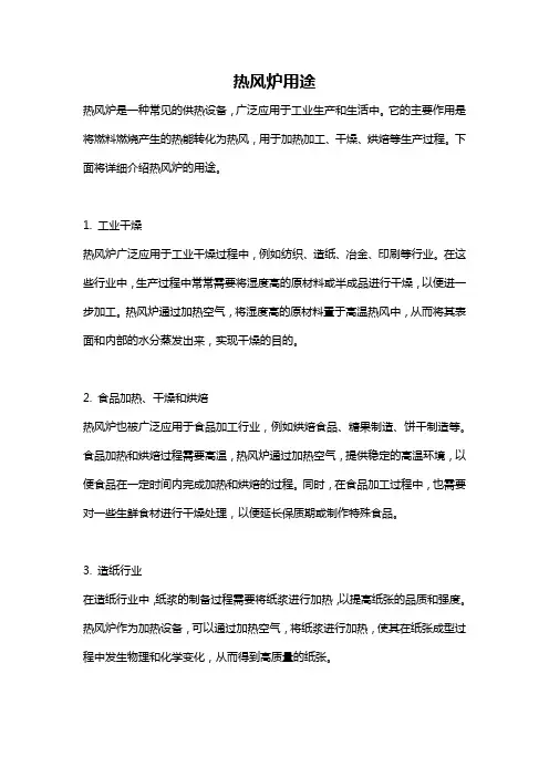 热风炉用途