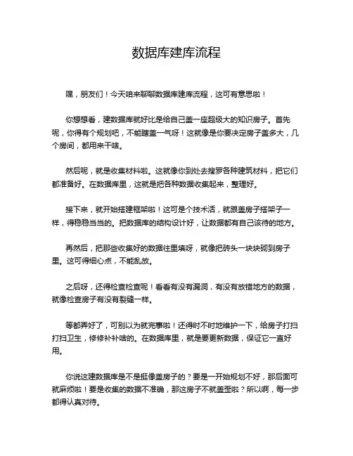 数据库建库流程