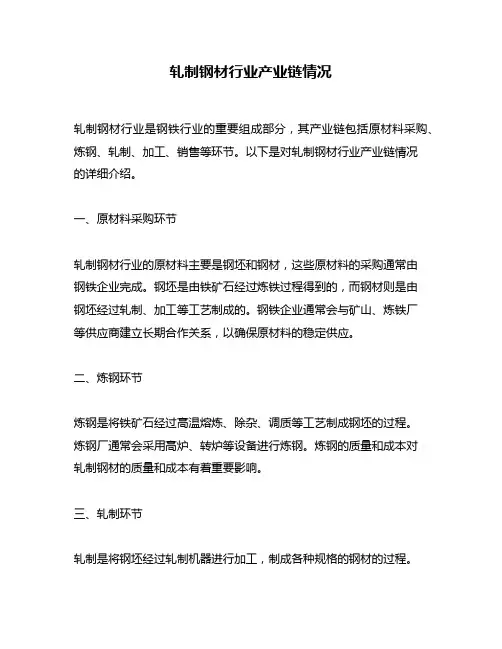 轧制钢材行业产业链情况