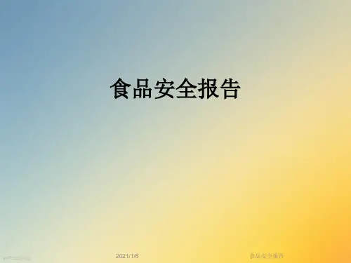 食品安全报告
