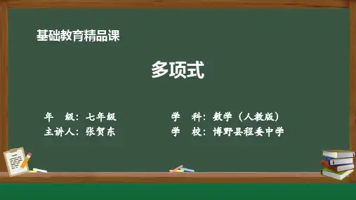 多项式+课件