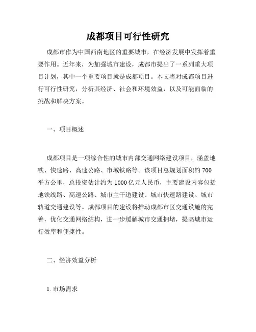 成都项目可行性研究