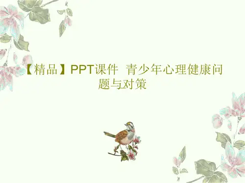 【精品】PPT课件  青少年心理健康问题与对策共30页